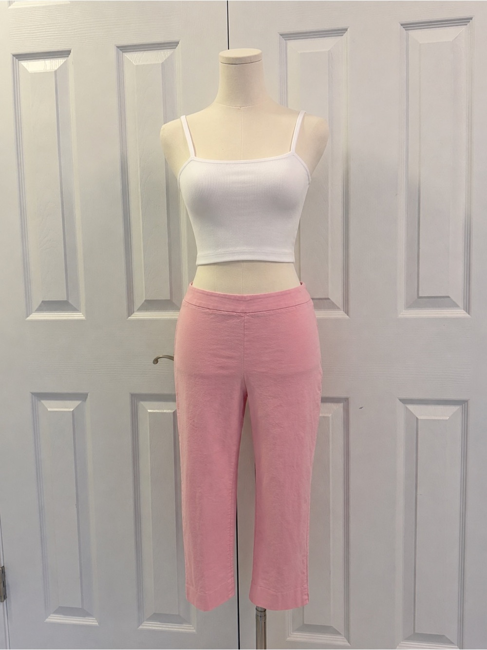 Talbots Chatham Crop Pants Pink Size 6 Stretch Cotton Cropped Ankle